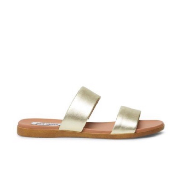 Steve Madden Dual Gold Leather Sandal - Picture 1 of 6